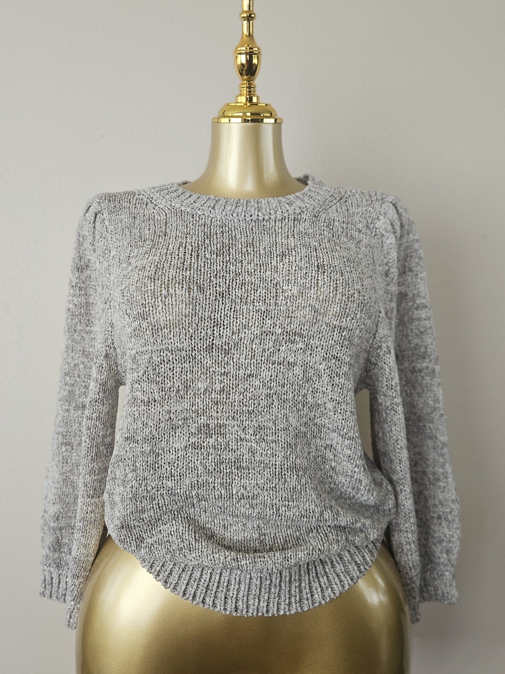 Ann Taylor Heather Gray Crewneck Sweater
